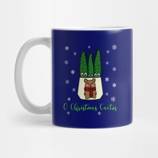 O Christmas Cactus - Eves Pin Cacti In Christmas Bear Pot Mug